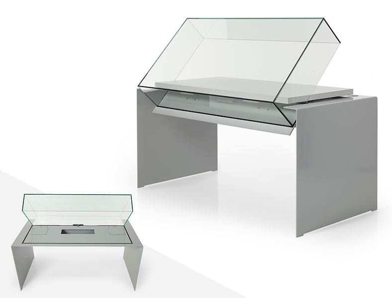 vitrine de musée métal